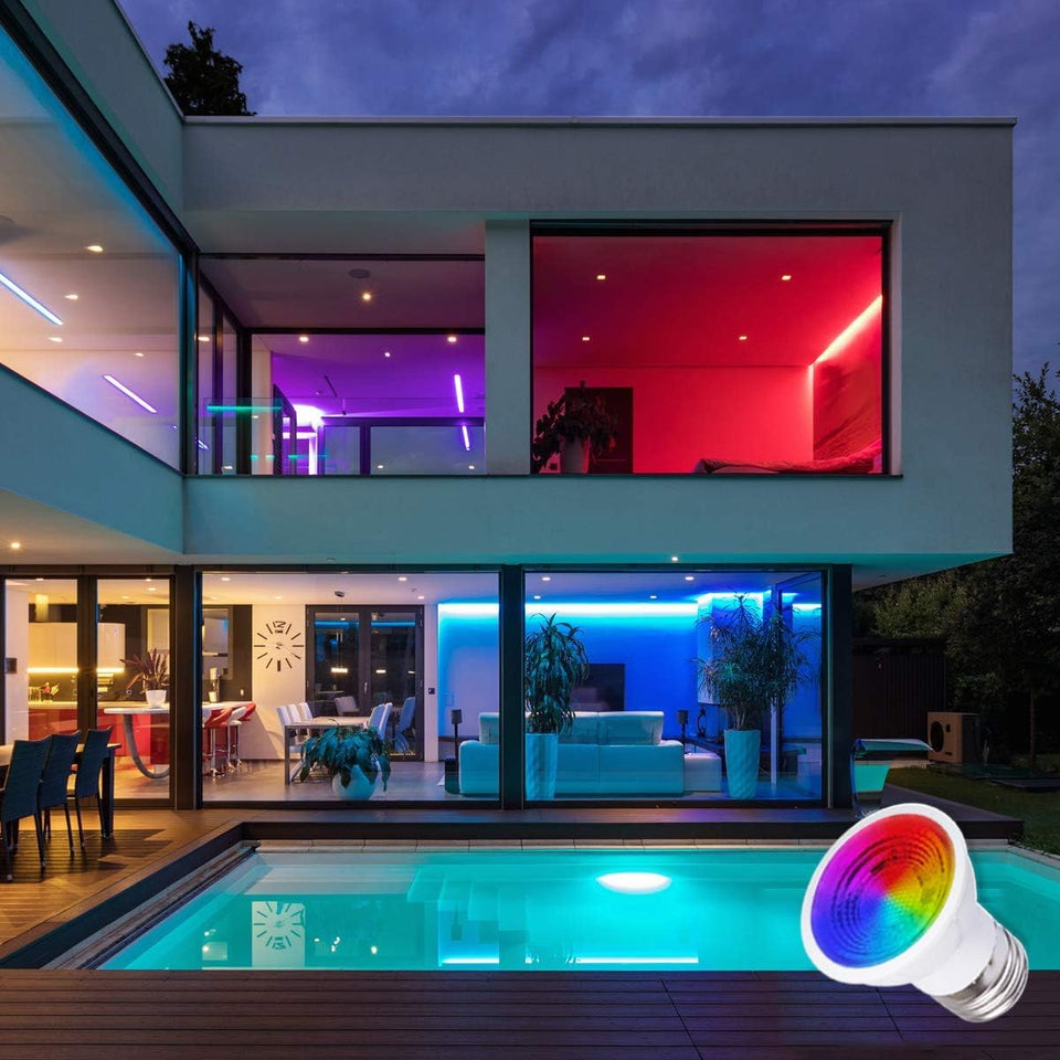 Ilc Gu10 Led Light Bulb, 40 Watt Equivalent Color Changing 12 Colors 5W Dimmable Warm White 2700K Rgb Led Light Bulbs With Remot