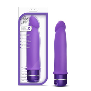 Blush Purity - 7.5 Inch Platinum Cured Puria Silicone G Spot Vibrator Dildo - Enveloped in Satin Smooth Ultrasilk - Powerful, No