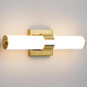 Aijiasi Gold Bathroom Light Fixtures - 16 Inch Modern Bathroom Vanity Light 15W Led Dimmable Bathroom Sconce With Acrylic Shade,