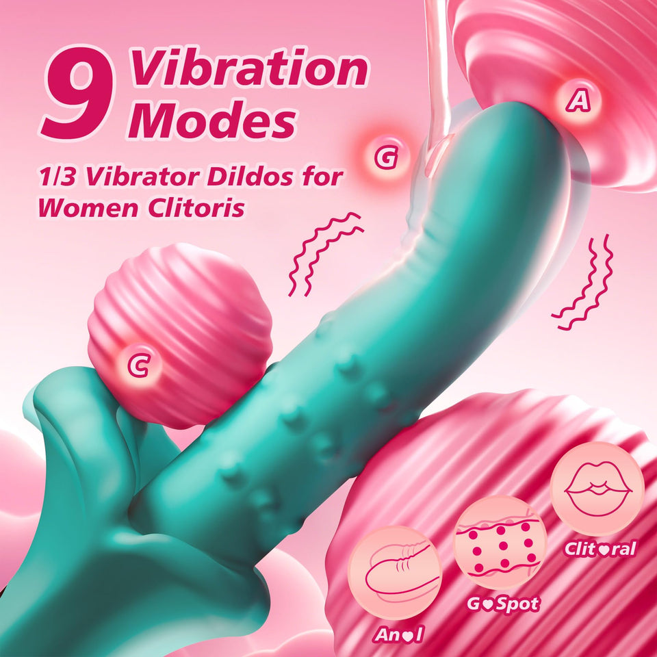 Sex Toys Vibrator Clitoral G Spot Dildo, Adult Sex Toy for Women 9 Thrusting 9 Vibrating 9 Swing, Anal Clit Nipple Dildos Rabbit