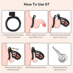Male Chastity Device Cock Cage - UTIMI Large Plastic Chastity Cage for Man Penis Exercise 3D Printed Bondage Gear & Accessories