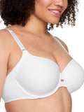 Warners Womens No Side Effects Underarm-Smoothing Comfort Underwire Lightly Lined T-Shirt Bra 1356, White, 36C