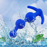 Silicone Anal Beads Butt Plugs,4.9Inch Three Ball Anal Chain Link Anal Beads Silicone Butt Plug with Thin Neck & 3 Gradual Beads