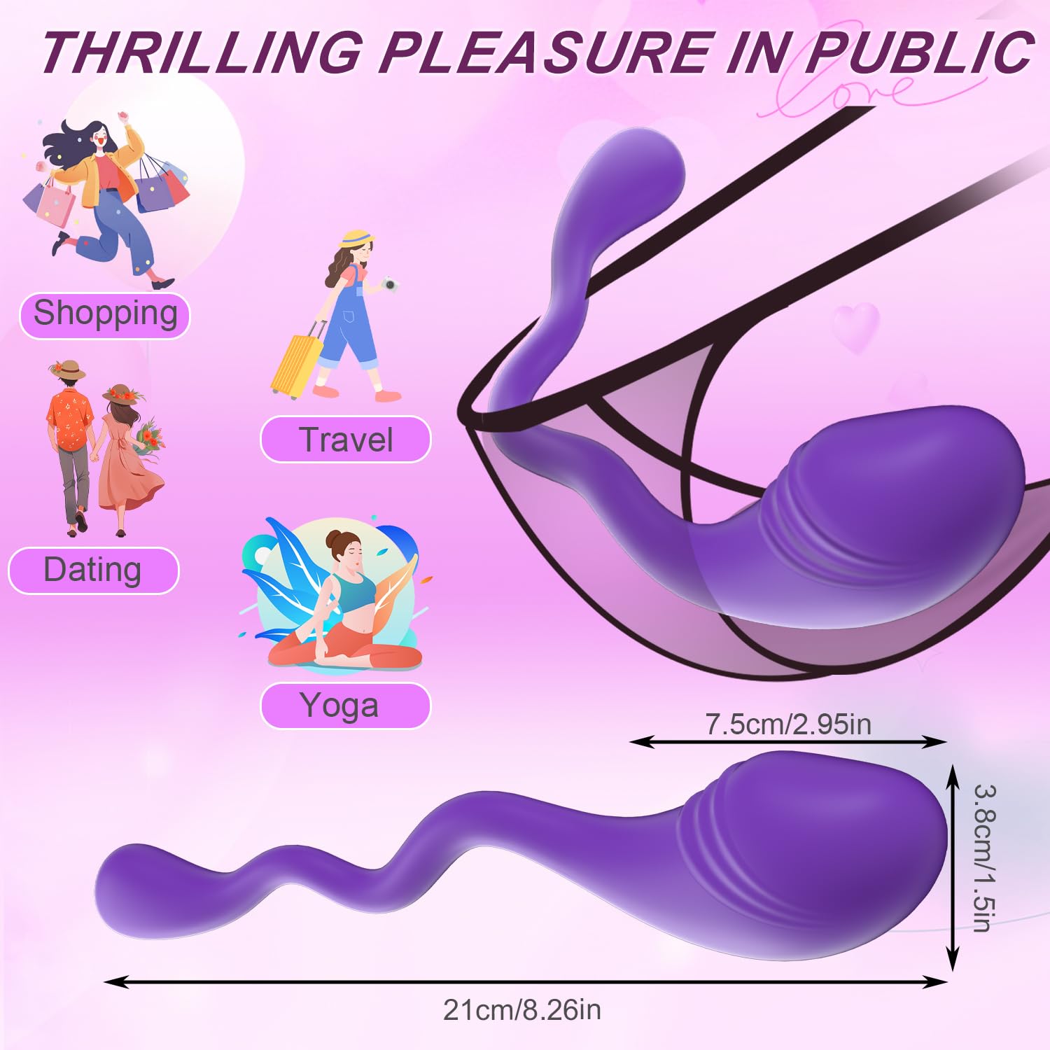 APP Remote Control Vibrator for Women, Wearable Panties G-spot Vibrators, 10 Vibration Clitoral Stimulator Vibrating Egg, Long D