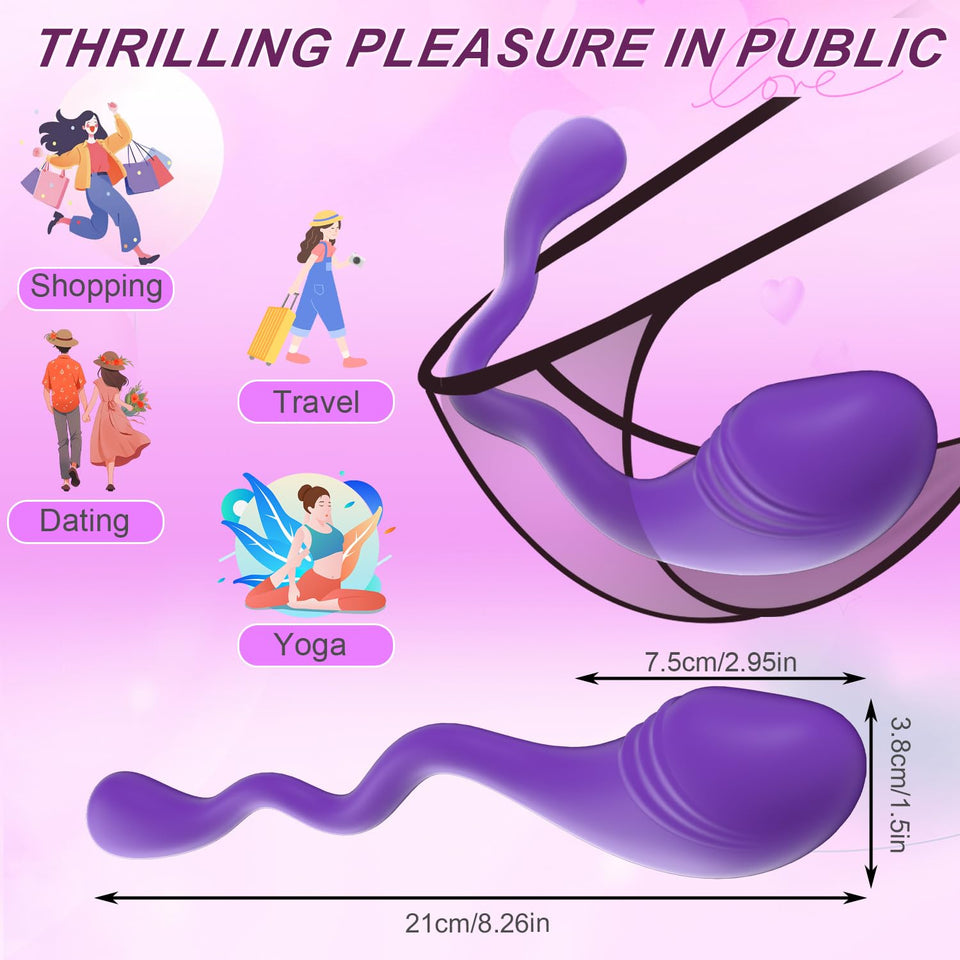 APP Remote Control Vibrator for Women, Wearable Panties G-spot Vibrators, 10 Vibration Clitoral Stimulator Vibrating Egg, Long D