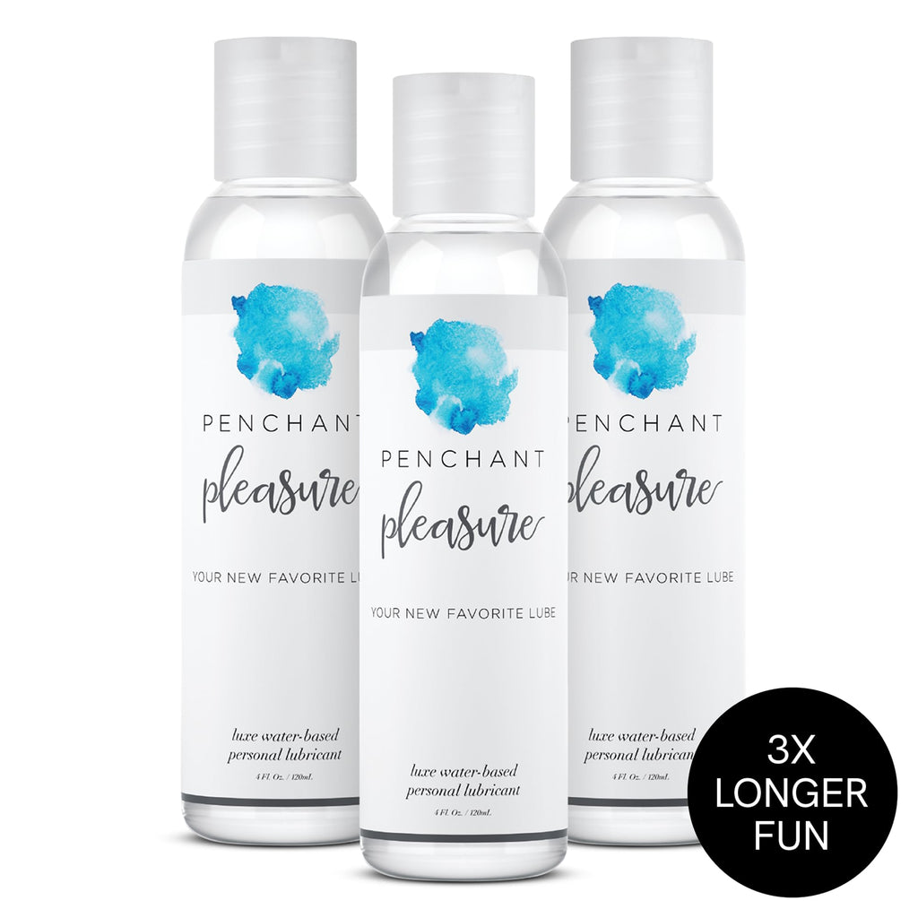 Penchant Water-Based Lube, Natural Moisturizing Lubricant Gel for Men, Women & Couples (3 Pack, 12Fl Oz Total)