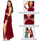 4Pc.Warrior Maiden,Dress,Arm Cuffs,Shoulder Harness,Headpiece