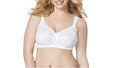 Just My Size Womens Full Figure Easy On Front Close Wirefree Bra MJ1107 , 38D white
