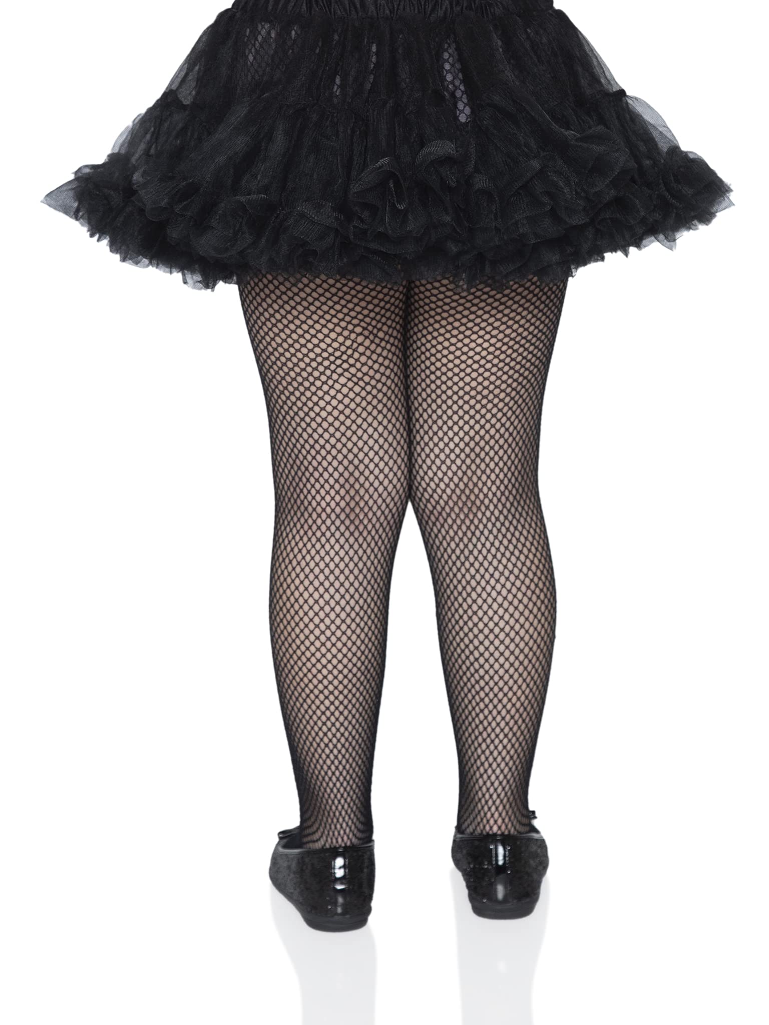 Leg Avenue Girls' Fishnet Tights, Black, Large