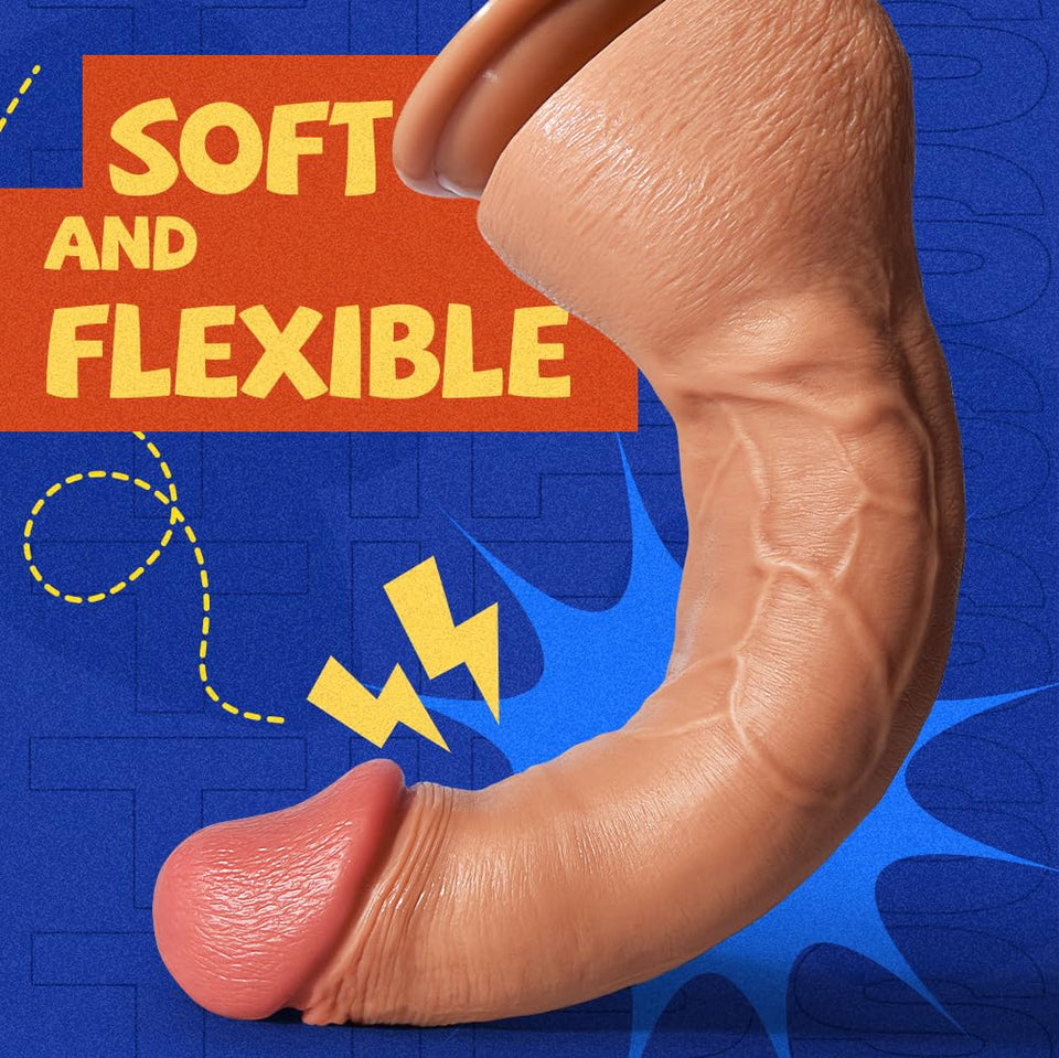 Lubisey 11.8 inch Huge Thick Dildo with Lifelike Texture, G-spot Realistic Dildos with Strong Suction Cup for Hands-Free Play, B