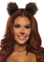 Leg Avenue Bear Ear Headband Brown Color