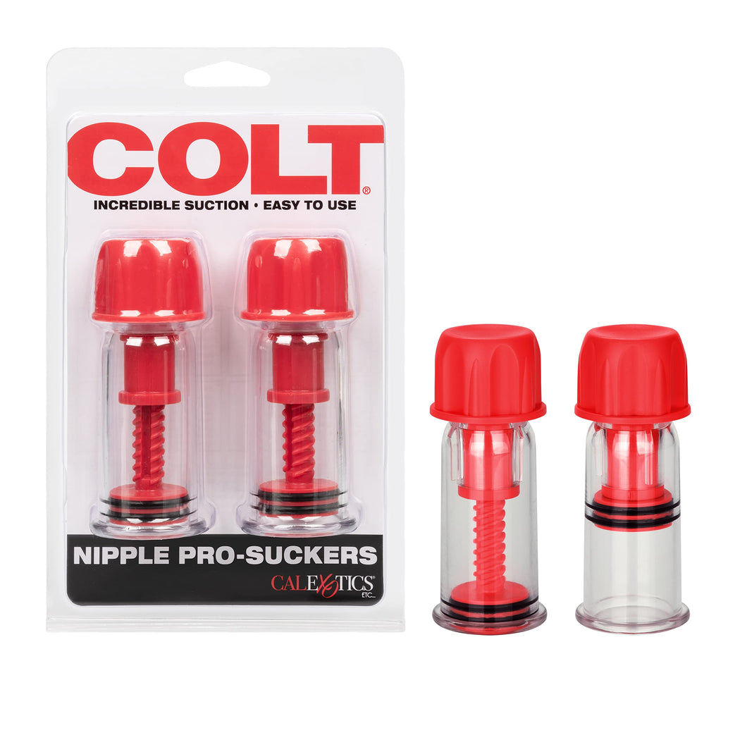 CalExotics Novelties Colt Nipple Pro-Suckers, Red/Clear