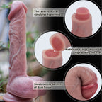 Reproduction Real Dildo, 8.18 Inch Flexible Realistic Dildo, Lifelike Huge Penis, Adult Sex Toys for Women, Suction Cup Dildos H