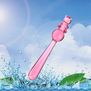 Crystal Glass Dildo Prostate Massager G Spot Stimulator,Long Glass Dildo Crystal Penis Thruster Pleasure Wand Anal Plug Vaginal