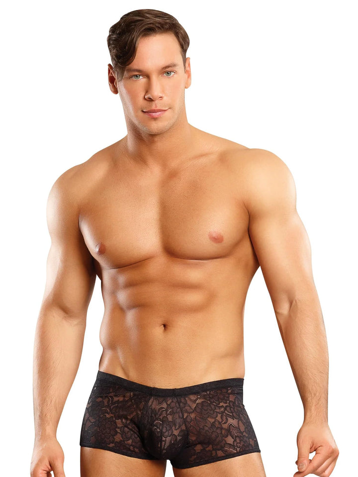 Mini Short Stretch Lace Black Large