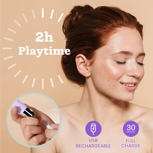 Bullet Vibrator by Oliver James - Rechargeable & Waterproof Vibrator Bullet with 10 Pleasure Modes, Body-Safe Silicone, Discreet