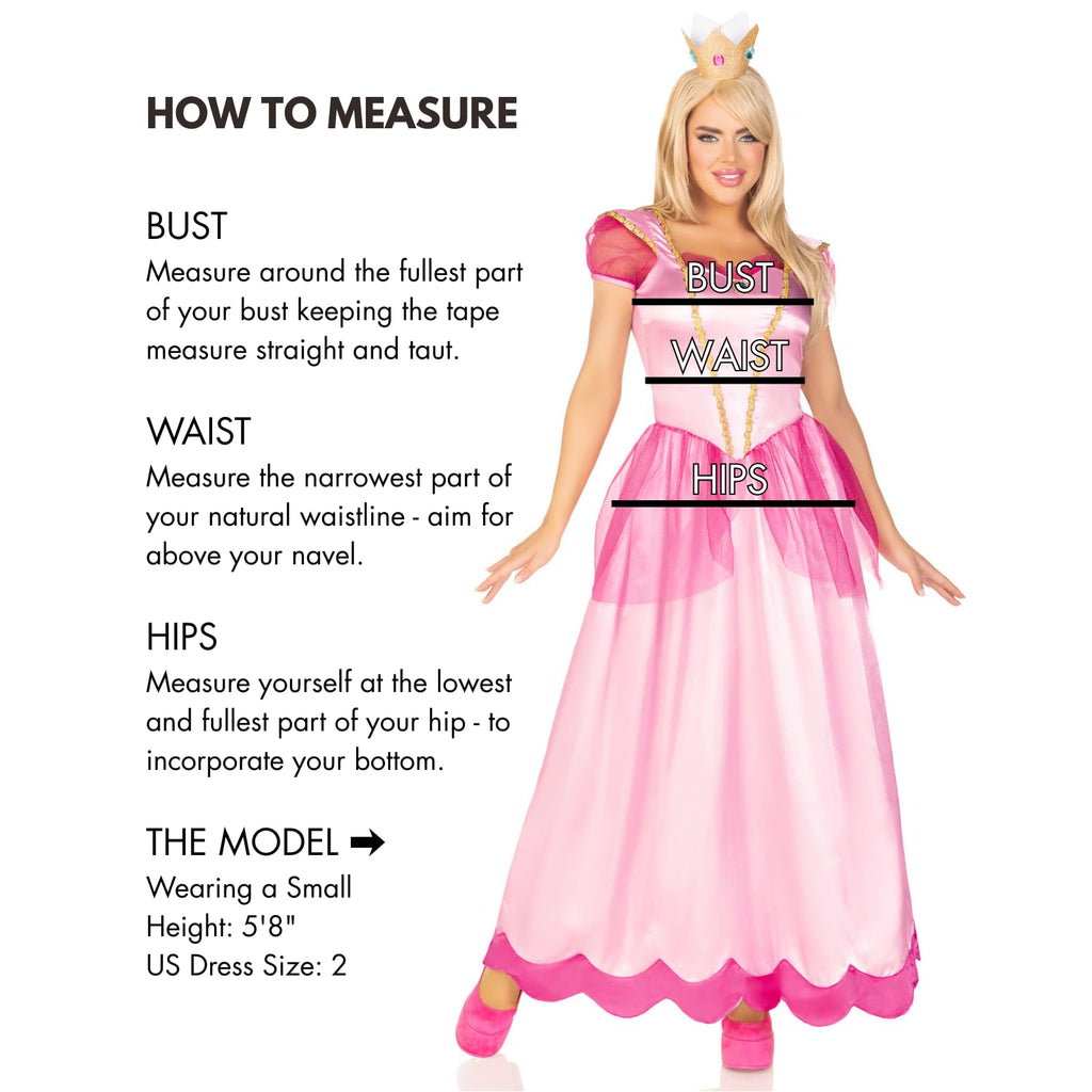 2Pc.Classic Pink Princess Long Satin Gown And Crown Headband Medium Pink