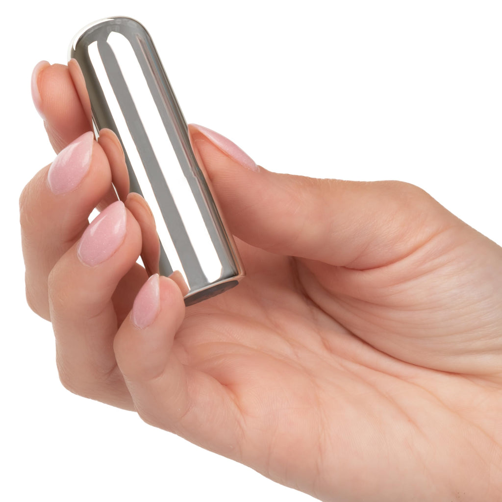 Calexotics Rechargeable Mini Bullet - Adult 3 Speed Vibe Massager - Waterproof Travel Size Sex Toys For Couples - Silver
