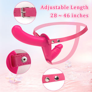 Strap on Dildo Vibrator Vibrating Dildo Strap on Harness Double Dildo Lesbian Sex Toys Couples Adult Toys Dildo Harness Adjustab