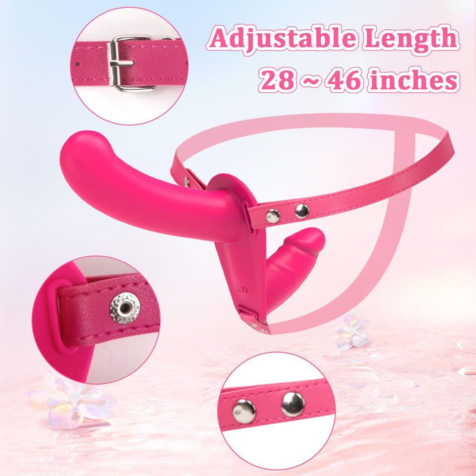 Strap on Dildo Vibrator Vibrating Dildo Strap on Harness Double Dildo Lesbian Sex Toys Couples Adult Toys Dildo Harness Adjustab