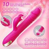 SUPOLA Thrusting Dildo Vibrator Adult Toys for Women - Sex Toys Dildos Rabbit G Spot Vibrator with 3 Fast Thrusting & 10 Vibrati