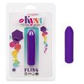 CalExotics Kyst Fling Mini Massager - Liquid Silicone Travel Sized Rechargeable Vibrator -Adult Sex Toys for Women - Purple