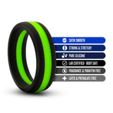 Performance Silicone Go Pro Cock Ring Black/Green/Black