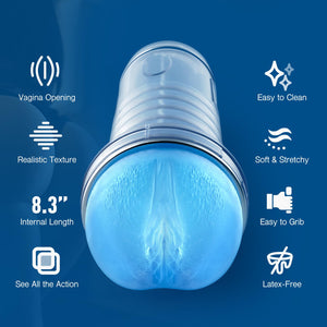 Tracy 's Dog Realistic Male Masturbator, Adult Sex Toys for Men, Transparent Soft Sleeve Pocket Pussy Stroker for Men Masturbati