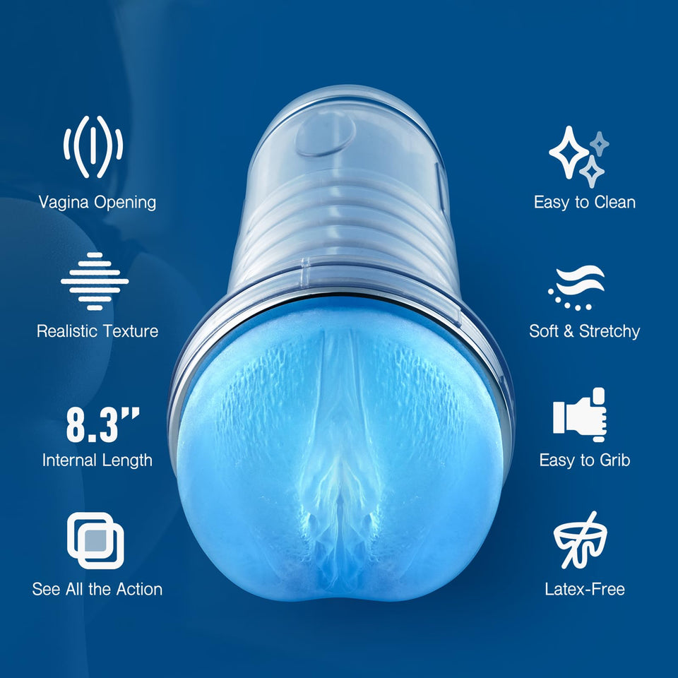 Tracy 's Dog Realistic Male Masturbator, Adult Sex Toys for Men, Transparent Soft Sleeve Pocket Pussy Stroker for Men Masturbati