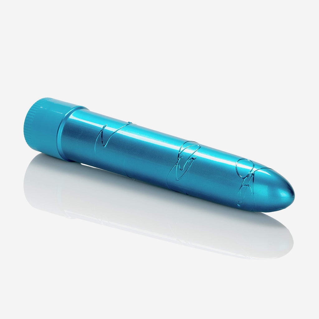 California Exotic Novelties Metallic Massager 6.5In Blue