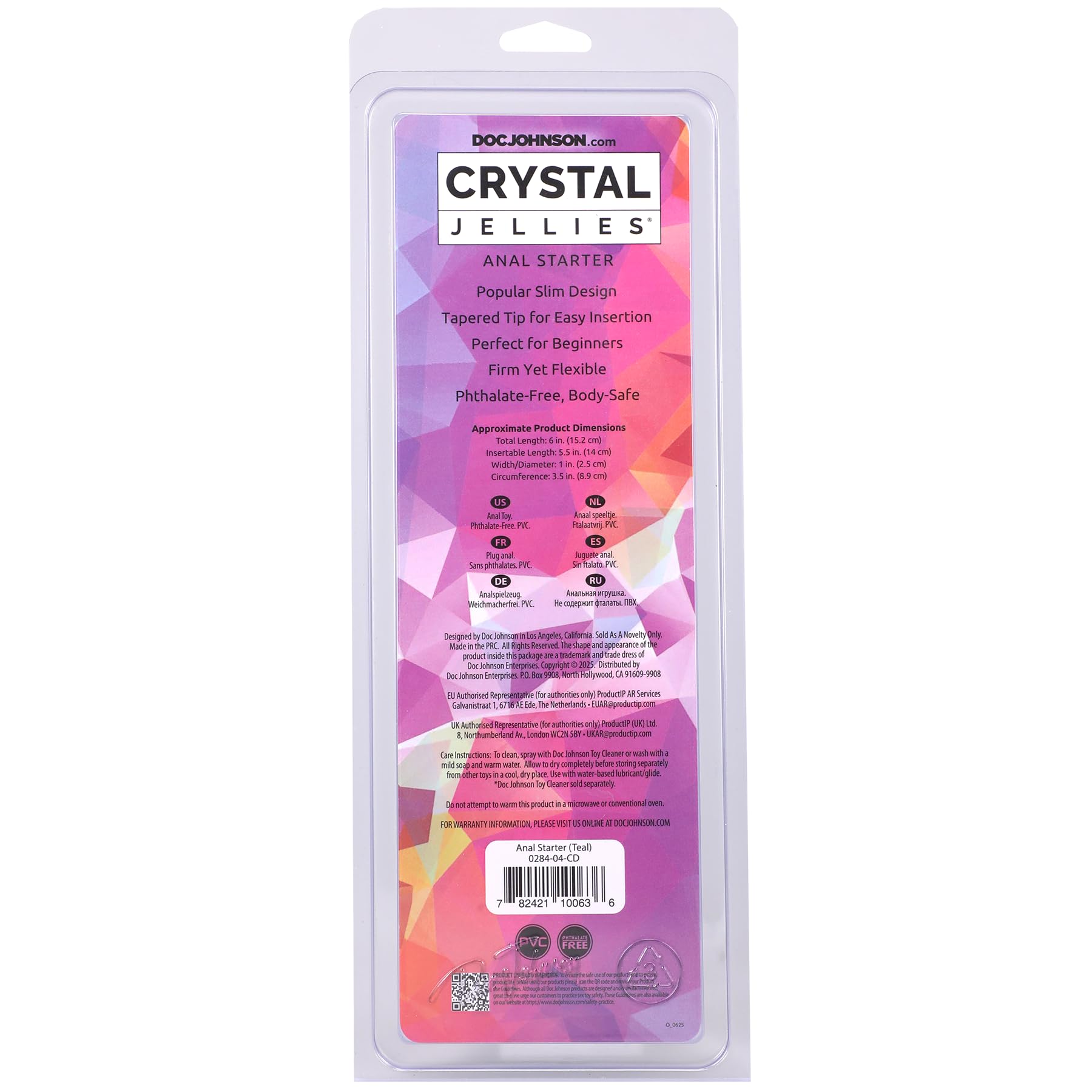 Crystal Jellies Anal Starter 5.5in Teal
