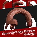 16.93 Inch Super Long Dildo Realistic Huge Big Black Anal Dildo with Small Glans,Giant Dildo Strap on Dildo with Strong Suction