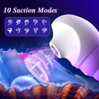 Sucking Vibrator Women Sex Toys - Bszone Conch Adult Sex Toys Clitoral Nipple Suction Vibrators with 10 Sucking Modes, Wide Open