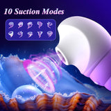 Sucking Vibrator Women Sex Toys - Bszone Conch Adult Sex Toys Clitoral Nipple Suction Vibrators with 10 Sucking Modes, Wide Open
