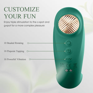 Secret Lover Clitoral Rotating G Spot Vibrator, 3IN1 Dildo Vibrators Female Sex Toys with 10 Rotating & Tapping Vibration Modes,