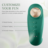 Secret Lover Clitoral Rotating G Spot Vibrator, 3IN1 Dildo Vibrators Female Sex Toys with 10 Rotating & Tapping Vibration Modes,