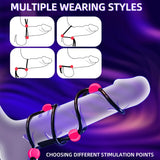 Cock Ring Adjustable Male Penis Ring Silicone 7 Different Sizes Cock Ring O Ring Male Penis Erection Extension Long Lasting Firm