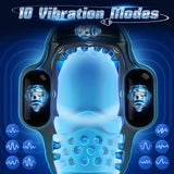 Vibiul Male Sex Toys for Men - 4IN1 Male Masturbator Penis Vibrator 10 Vibrating & 3 Motors Stroker with App Control, 360 Wrappi