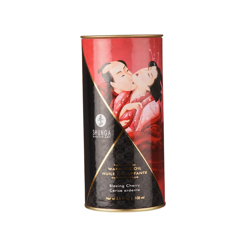 Warming Massage Oil Blazing Cherry 3.5 Oz