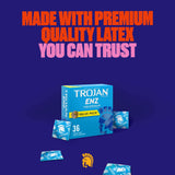 Trojan Enz Lubricated Condoms, Latex Condoms For Contraception And Sti Protection, America?? Number One Condom, 36 Count Value Pack