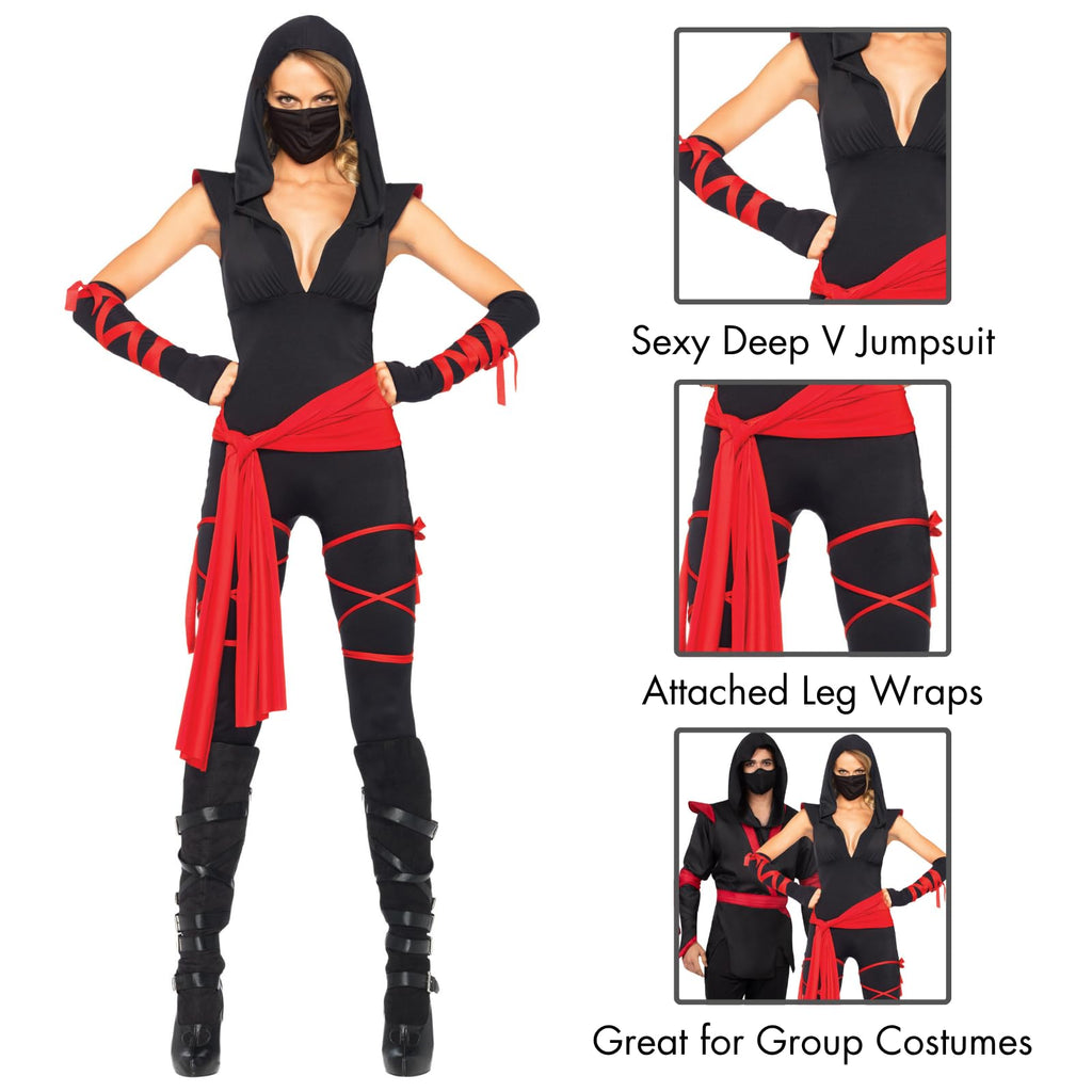 4Pc.Deadly Ninja,Catsuit With