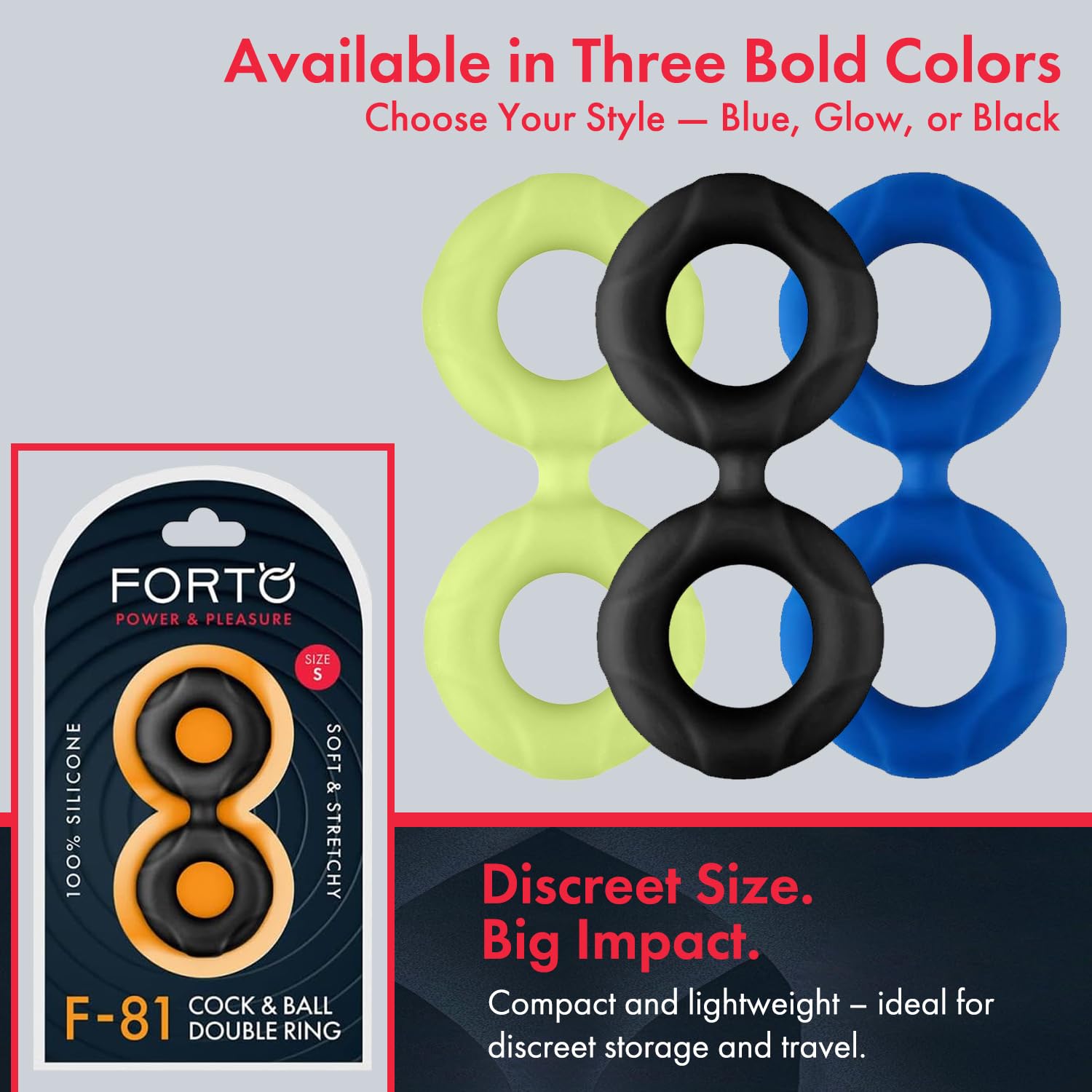 Forto F-81:Double Ring Liqu Sili 44mm Bk