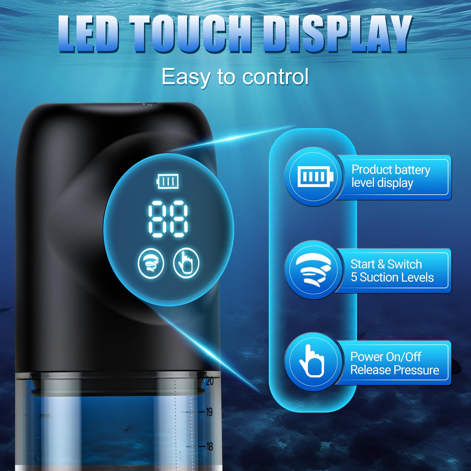 Penis Pump Male Sex Toys - ACUMUM Electric Sex Toys for Men Penis Extender with DIY App, Penis Pumps Enlarger, Dick Pussy Penile