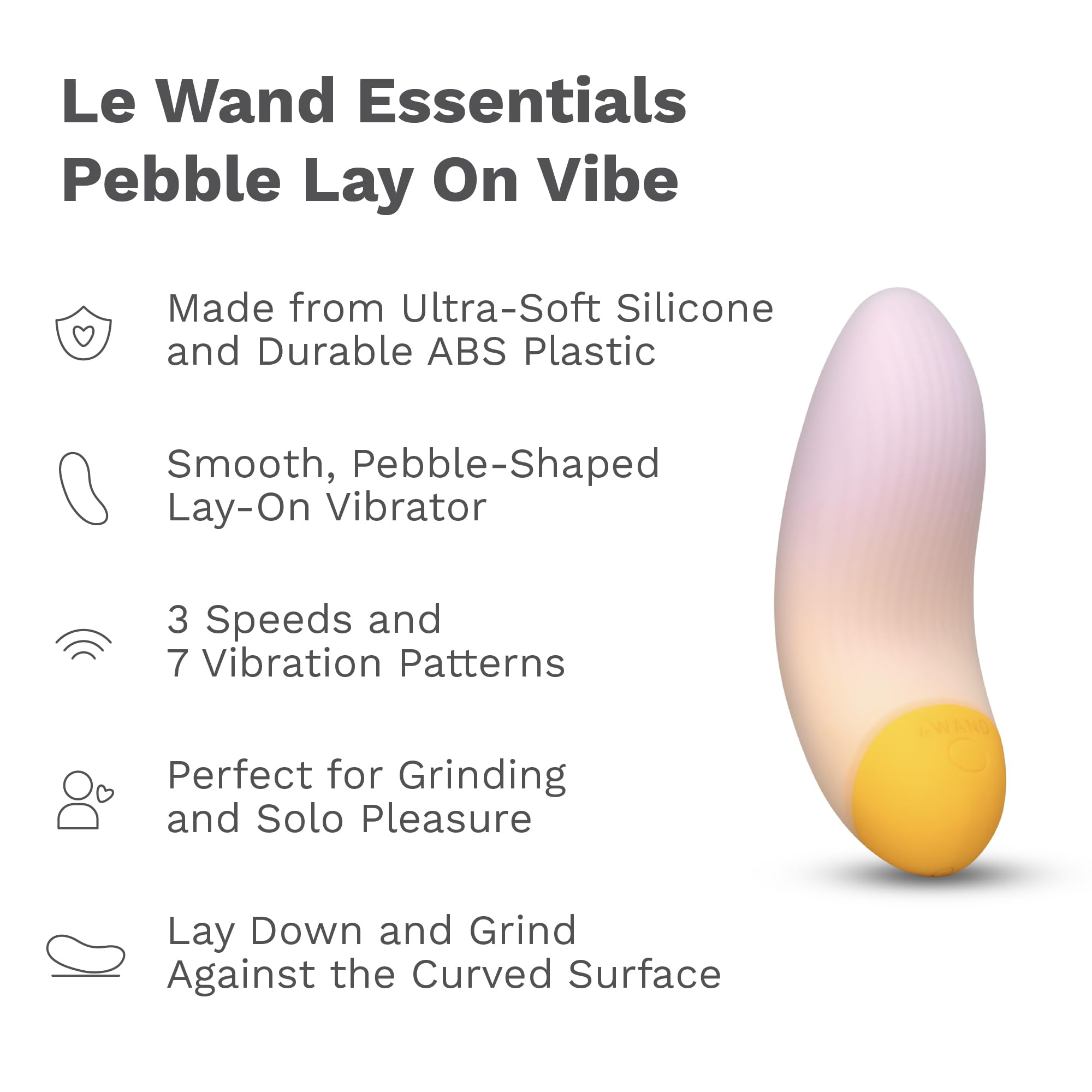 Le Wand Pebble Lay On Vibrator GWP