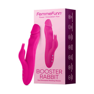Femme Funn Booster Rotating Rabbit Vibrator  Waterproof Usb Rechargeable Vibrator 7 Speeds  360 Degree Rotation  Clitoral Sti
