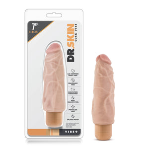 Blush Dr Skin Vibe 9 - Real Feel Realistic 7.5 Inch Long Vibrating Dildo - 2 Inch Extra Thick - Ipx7 Waterproof - Soft Body Safe
