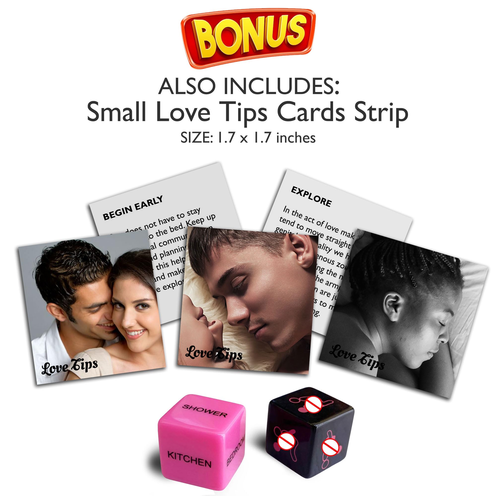 Romantic Love Dice- for Couple, Anniversary, Valentines Day, Gift for Him,Her, Husband,Wife