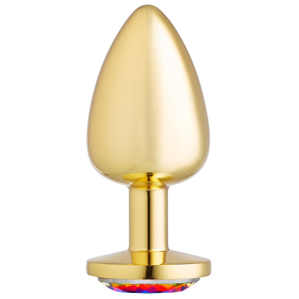 Cloud 9 Novelties Cloud 9 Novelties Gems Gold Chromed Anal Plug, Large