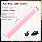 CIEHER Pink Sash Blank Satin Sash Bride Sash Custom Sash Prom Court Sash Mommy to Be Sash Birthday Sash Bride to Be Sash Bachelo