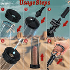 Penis Pump with Realistic Mouth,Quilloria Manual Vacuum Penis Extender Male Masturbator,Sex Toys Sexual Stimulation Device for E